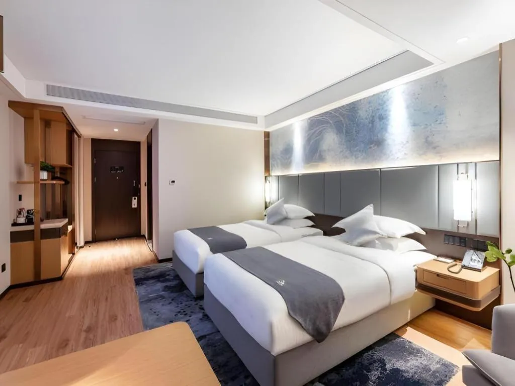 Bed in GreenTree Eastern Hotel Suzhou Dushu Lake Yinshan Lake Guoyuan Road Metro Station