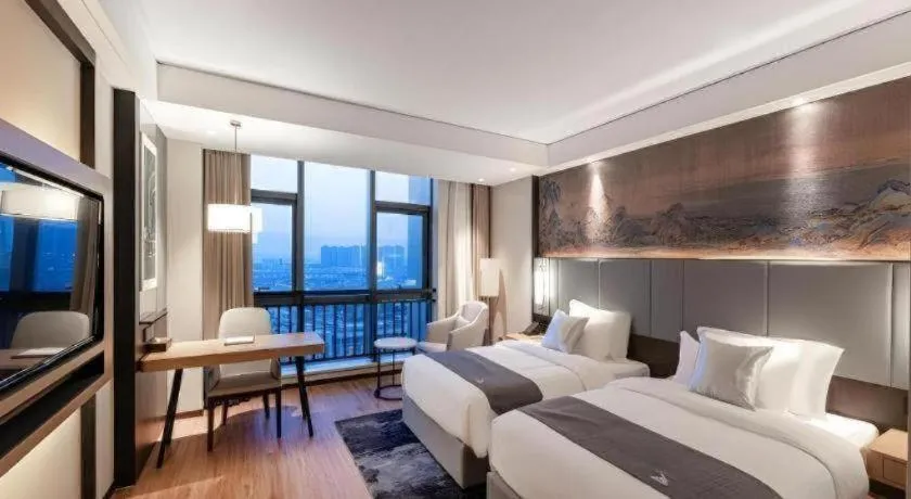 Bed in GreenTree Eastern Hotel Suzhou Dushu Lake Yinshan Lake Guoyuan Road Metro Station