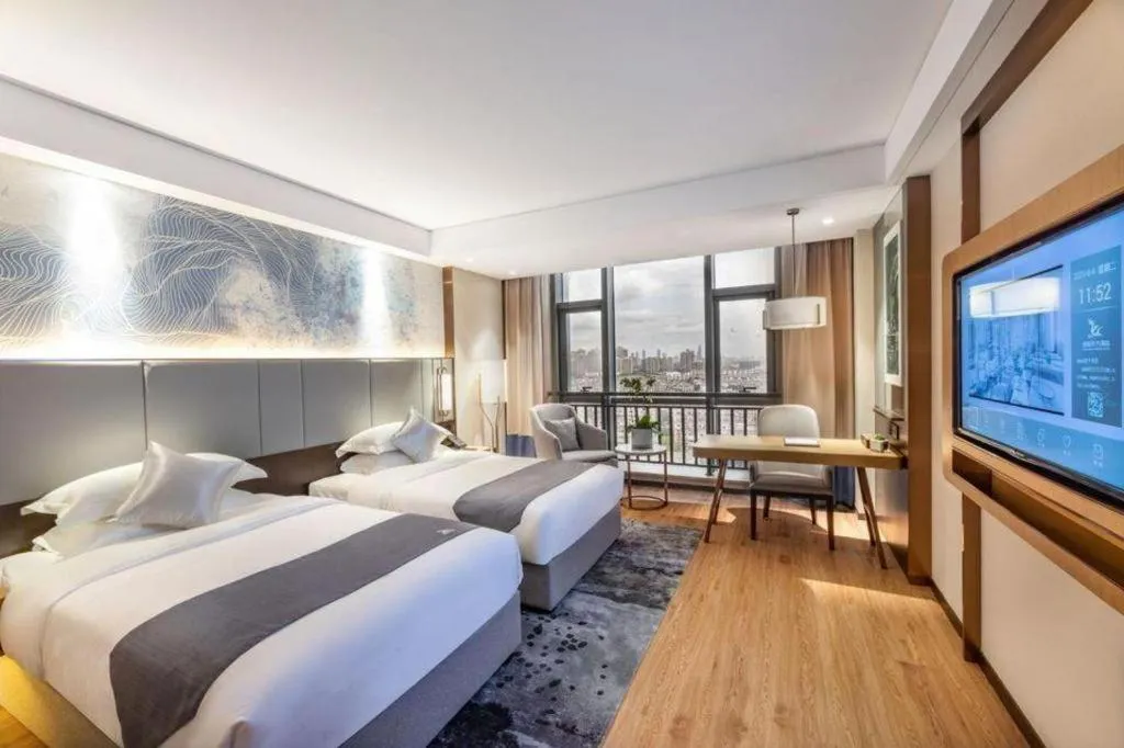 Bed in GreenTree Eastern Hotel Suzhou Dushu Lake Yinshan Lake Guoyuan Road Metro Station