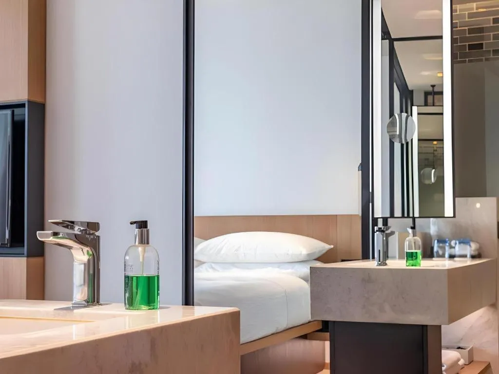 Bed in GreenTree Eastern Hotel Nanning Binhu Road Qingxiu Wanda