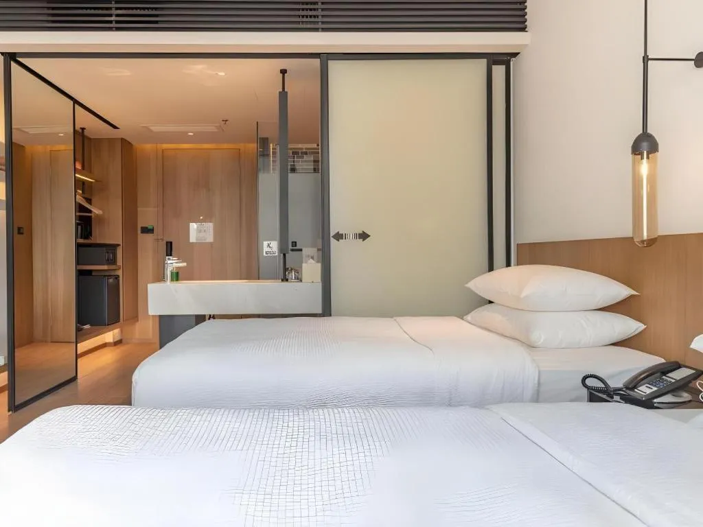 Bed in GreenTree Eastern Hotel Nanning Binhu Road Qingxiu Wanda