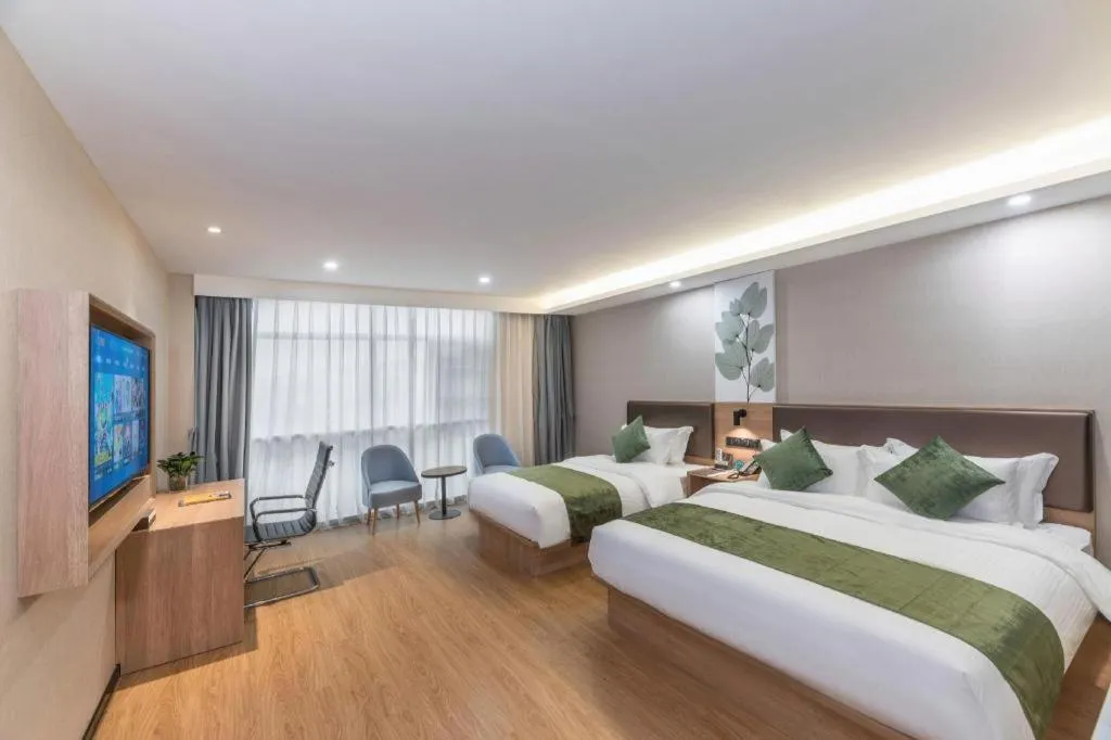 Bed in GreenTree Inn Express Zhangjiagang Hexing Town Shazhou Professional Institue of Technology