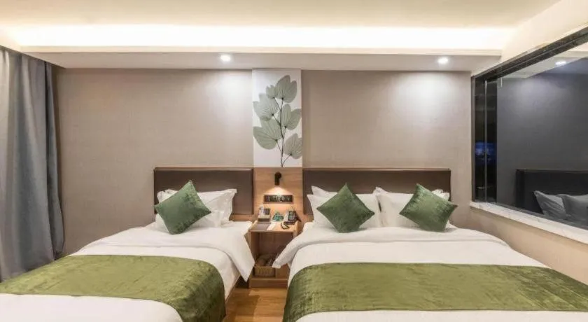 Bed in GreenTree Inn Express Zhangjiagang Hexing Town Shazhou Professional Institue of Technology