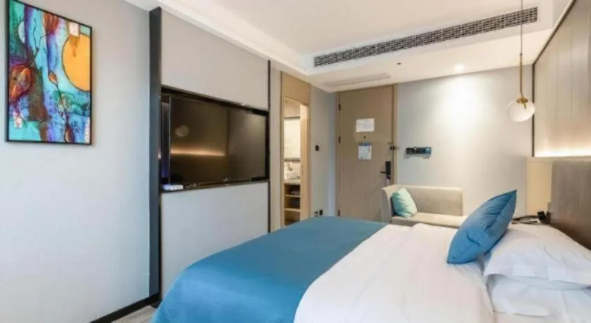 Bed in Gya Hotel Wuxi Hubin Commercial Street Tai Lake Scenic Area