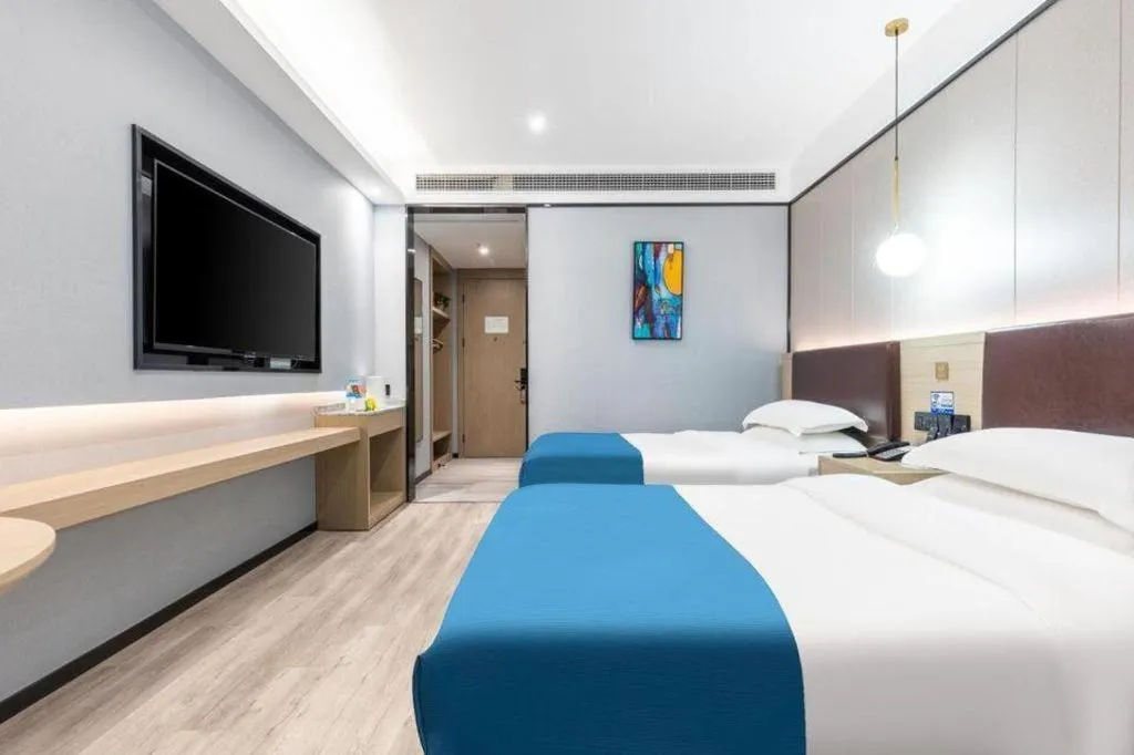 Bed in Gya Hotel Wuxi Hubin Commercial Street Tai Lake Scenic Area