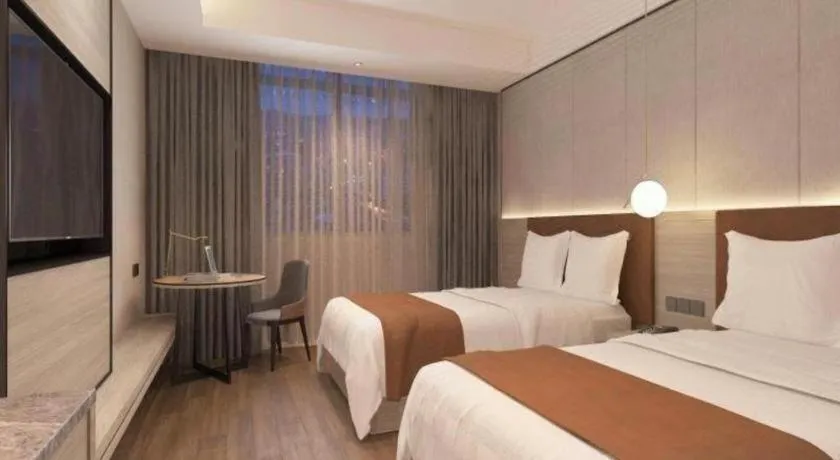Bed in Gya Hotel Wuxi Hubin Commercial Street Tai Lake Scenic Area