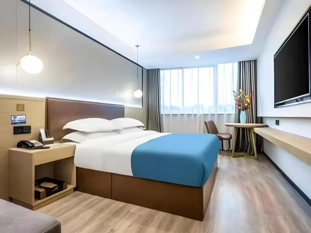 Bed in Gya Hotel Wuxi Hubin Commercial Street Tai Lake Scenic Area