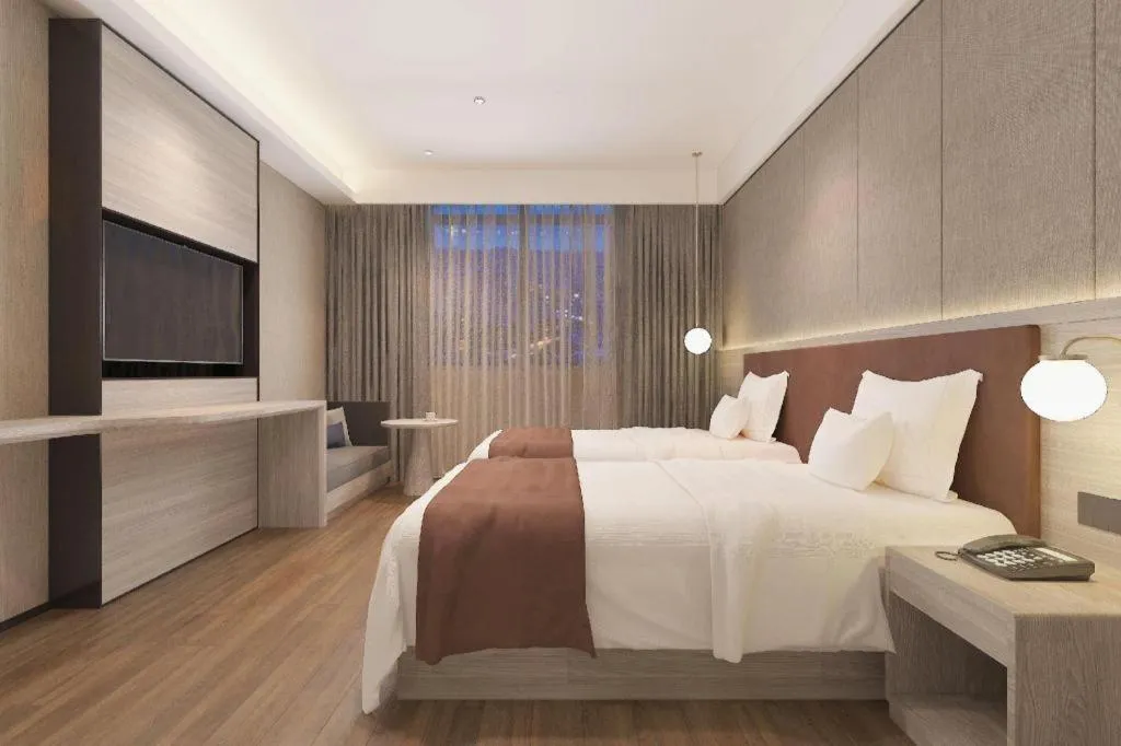 Bed in Gya Hotel Wuxi Hubin Commercial Street Tai Lake Scenic Area