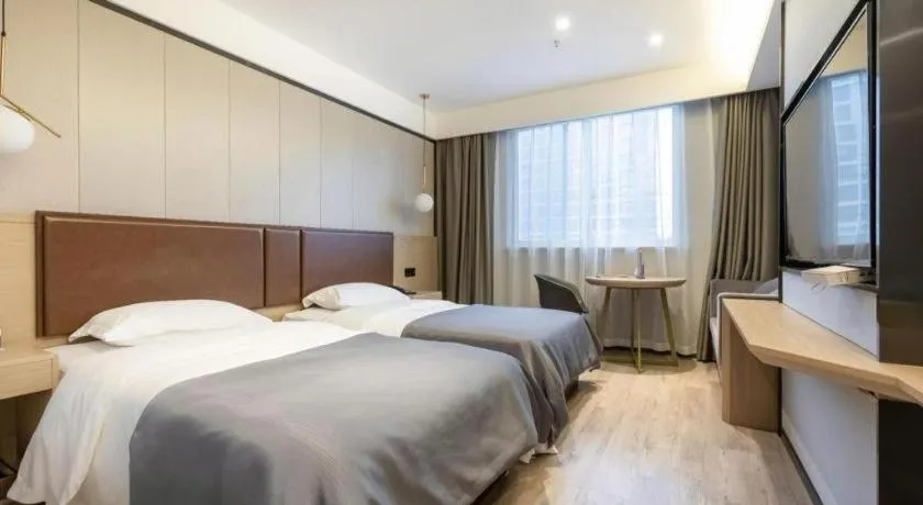 Bed in Gya Hotel Wuxi Hubin Commercial Street Tai Lake Scenic Area