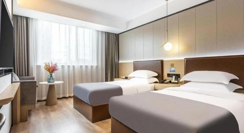 Bed in Gya Hotel Wuxi Hubin Commercial Street Tai Lake Scenic Area