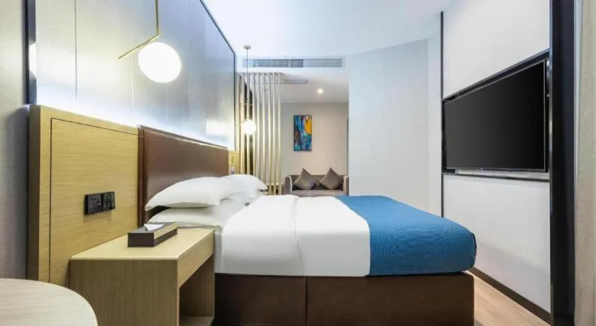 Bed in Gya Hotel Wuxi Hubin Commercial Street Tai Lake Scenic Area