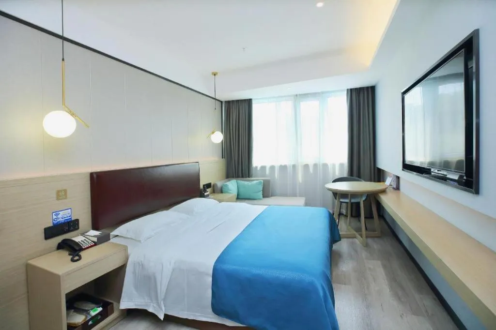 Bed in Gya Hotel Wuxi Hubin Commercial Street Tai Lake Scenic Area