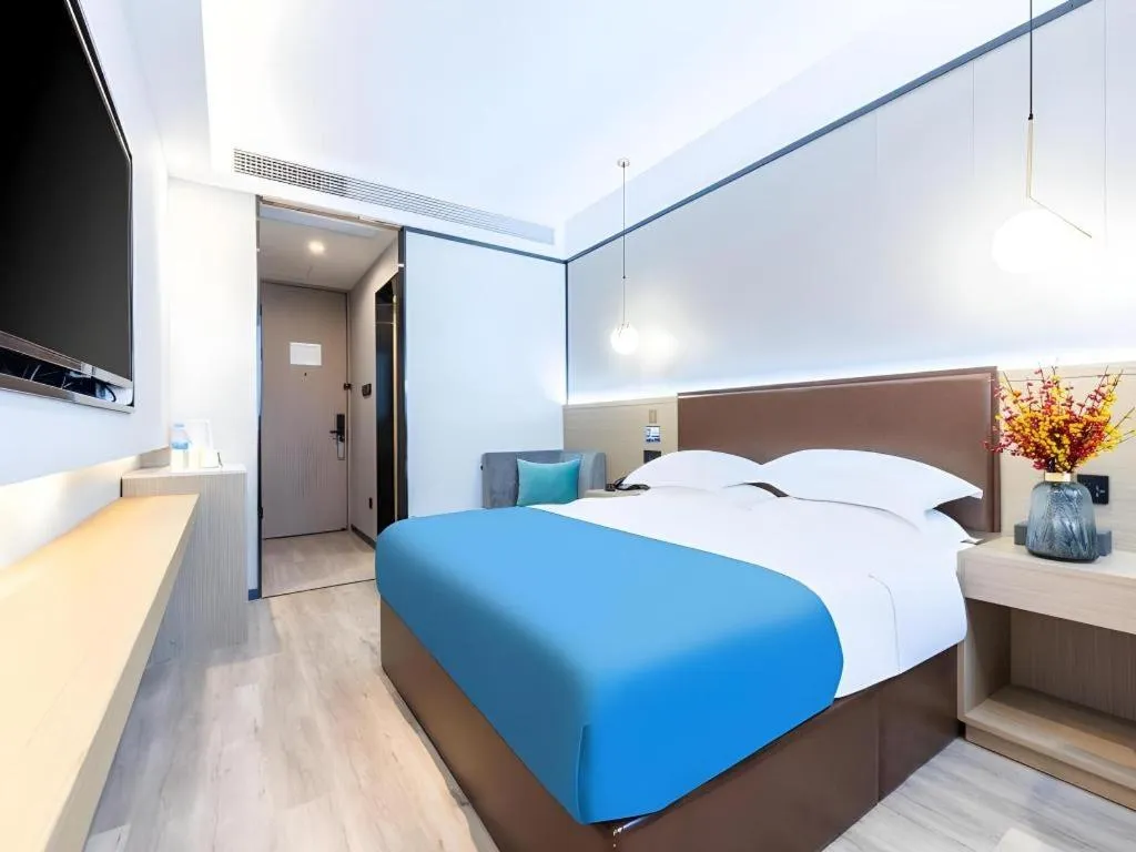 Bed in Gya Hotel Wuxi Hubin Commercial Street Tai Lake Scenic Area