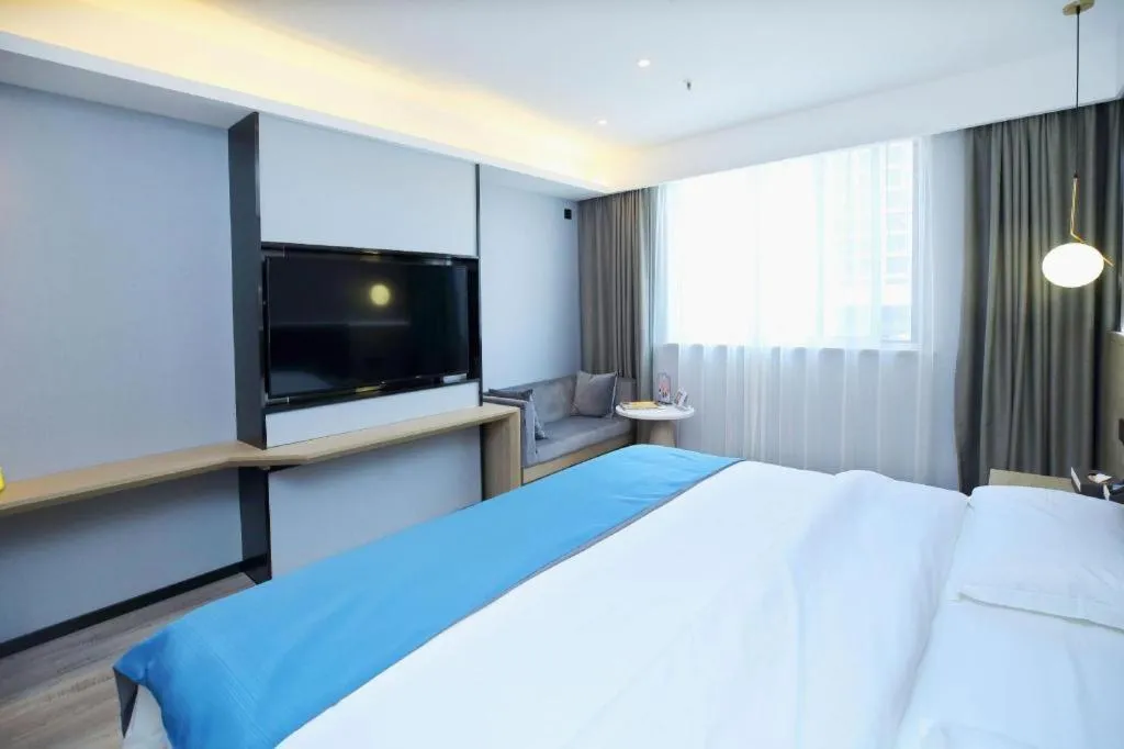 Bed in Gya Hotel Wuxi Hubin Commercial Street Tai Lake Scenic Area