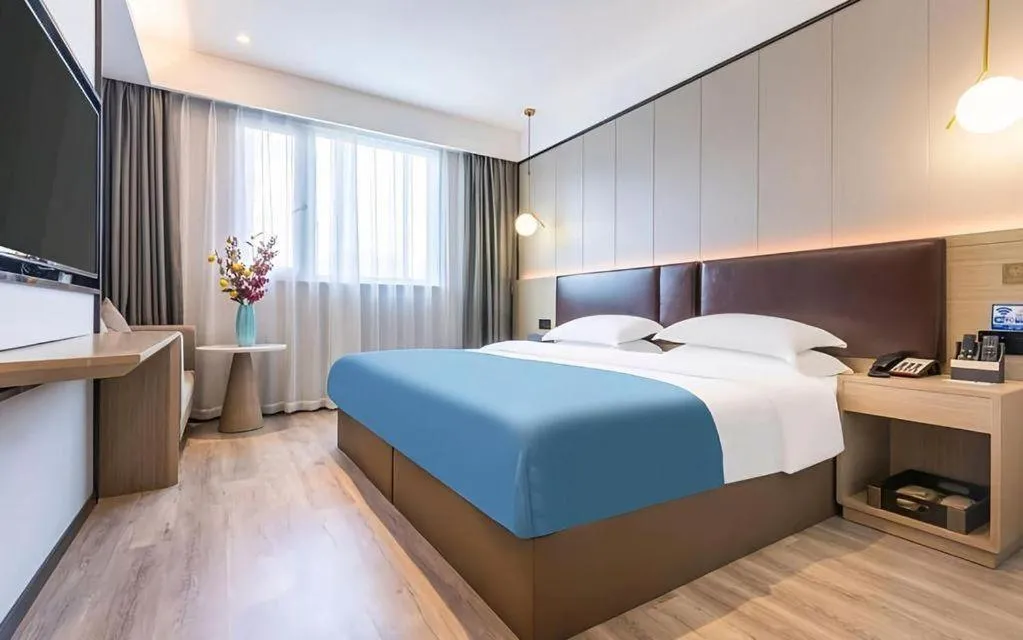 Bed in Gya Hotel Wuxi Hubin Commercial Street Tai Lake Scenic Area