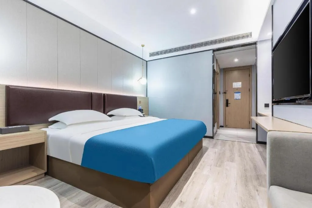 Bed in Gya Hotel Wuxi Hubin Commercial Street Tai Lake Scenic Area