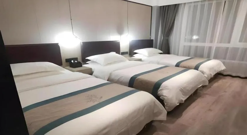 Bed in Gya Hotel Wuxi Hubin Commercial Street Tai Lake Scenic Area