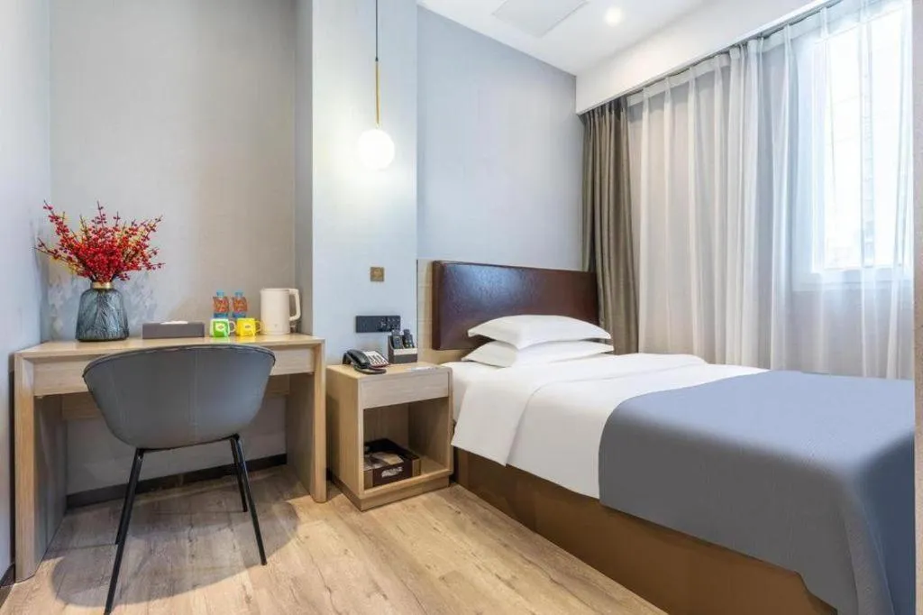 Bed in Gya Hotel Wuxi Hubin Commercial Street Tai Lake Scenic Area