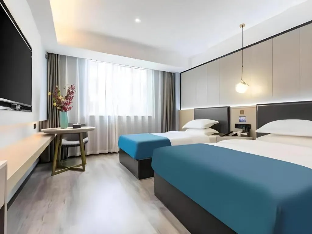 Bed in Gya Hotel Wuxi Hubin Commercial Street Tai Lake Scenic Area