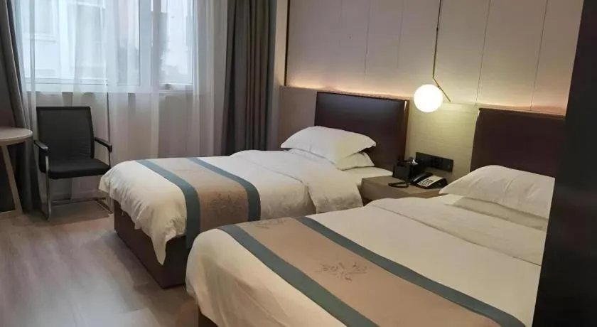 Bed in Gya Hotel Wuxi Hubin Commercial Street Tai Lake Scenic Area