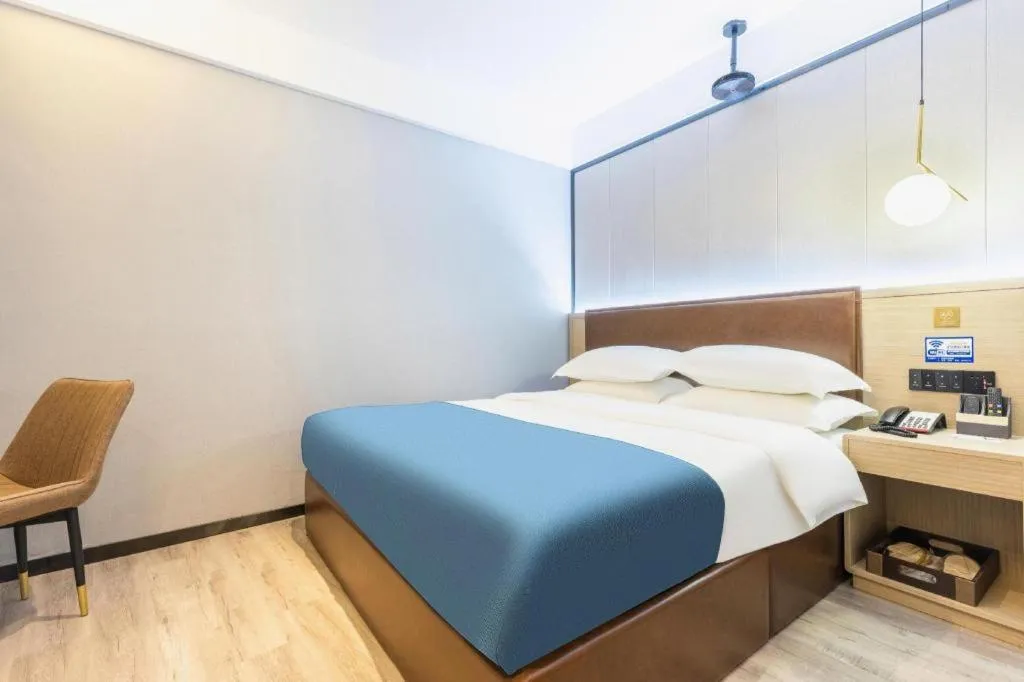 Bed in Gya Hotel Wuxi Hubin Commercial Street Tai Lake Scenic Area