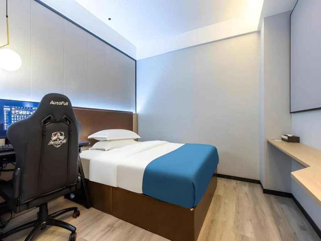 Bed in Gya Hotel Wuxi Hubin Commercial Street Tai Lake Scenic Area