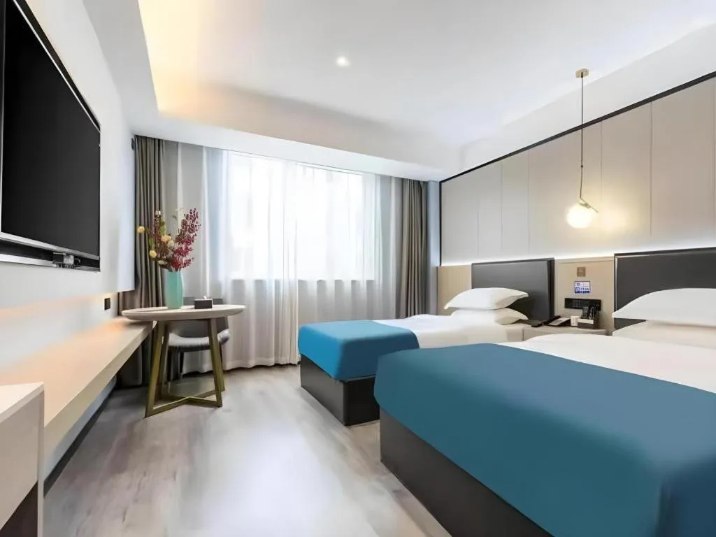 Bed in Gya Hotel Wuxi Hubin Commercial Street Tai Lake Scenic Area