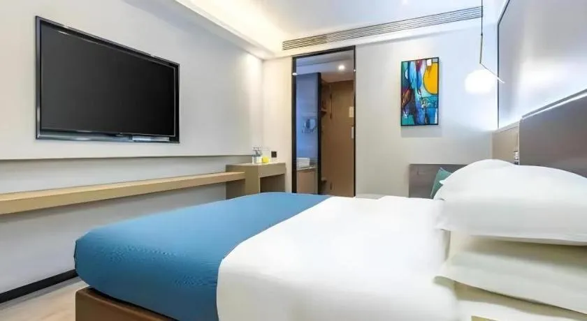 Bed in Gya Hotel Wuxi Hubin Commercial Street Tai Lake Scenic Area
