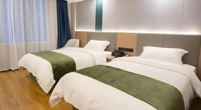 Bed in GreenTree Inn Express Jiangsu Suqian School Yingmadi Road Bed in GreenTree Inn Express Jiangsu Suqian School Yingmadi Road