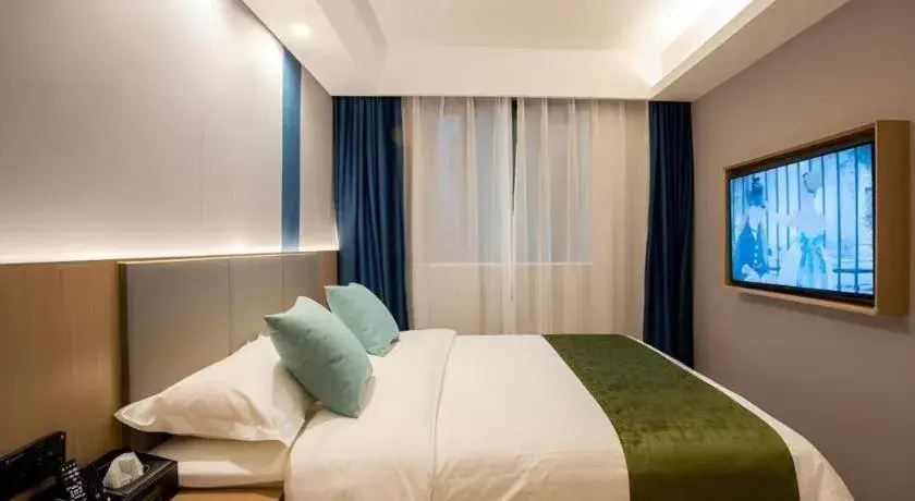 Bed in GreenTree Inn Express Jiangsu Suqian School Yingmadi Road Bed in GreenTree Inn Express Jiangsu Suqian School Yingmadi Road