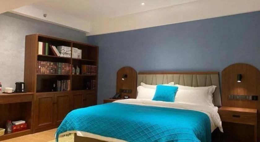 Bed in GreenTree Inn Luoyang Railway Station Wangfujing Wangcheng Park