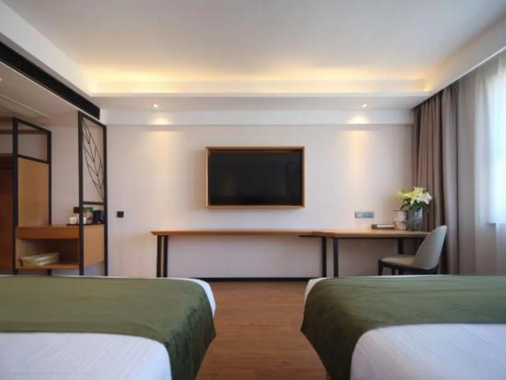 Bed in GreenTree Inn Luoyang Railway Station Wangfujing Wangcheng Park