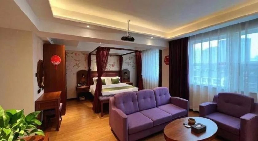 Bed in GreenTree Inn Luoyang Railway Station Wangfujing Wangcheng Park