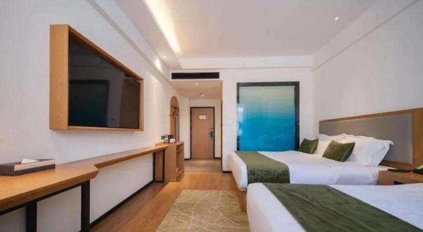 Bed in GreenTree Inn Luoyang Railway Station Wangfujing Wangcheng Park