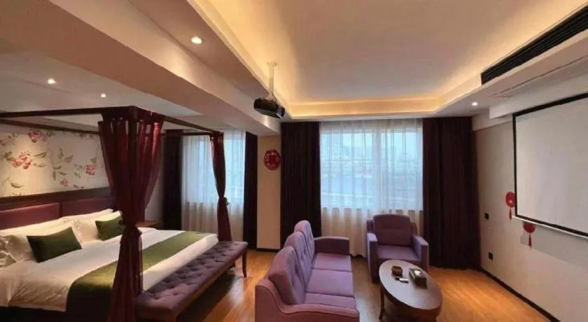 Bed in GreenTree Inn Luoyang Railway Station Wangfujing Wangcheng Park