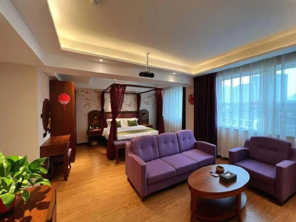 Bed in GreenTree Inn Luoyang Railway Station Wangfujing Wangcheng Park