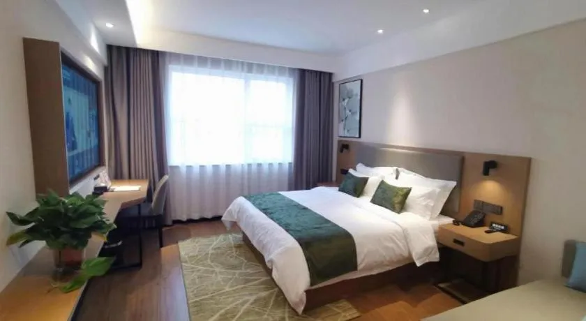 Bed in GreenTree Inn Luoyang Railway Station Wangfujing Wangcheng Park