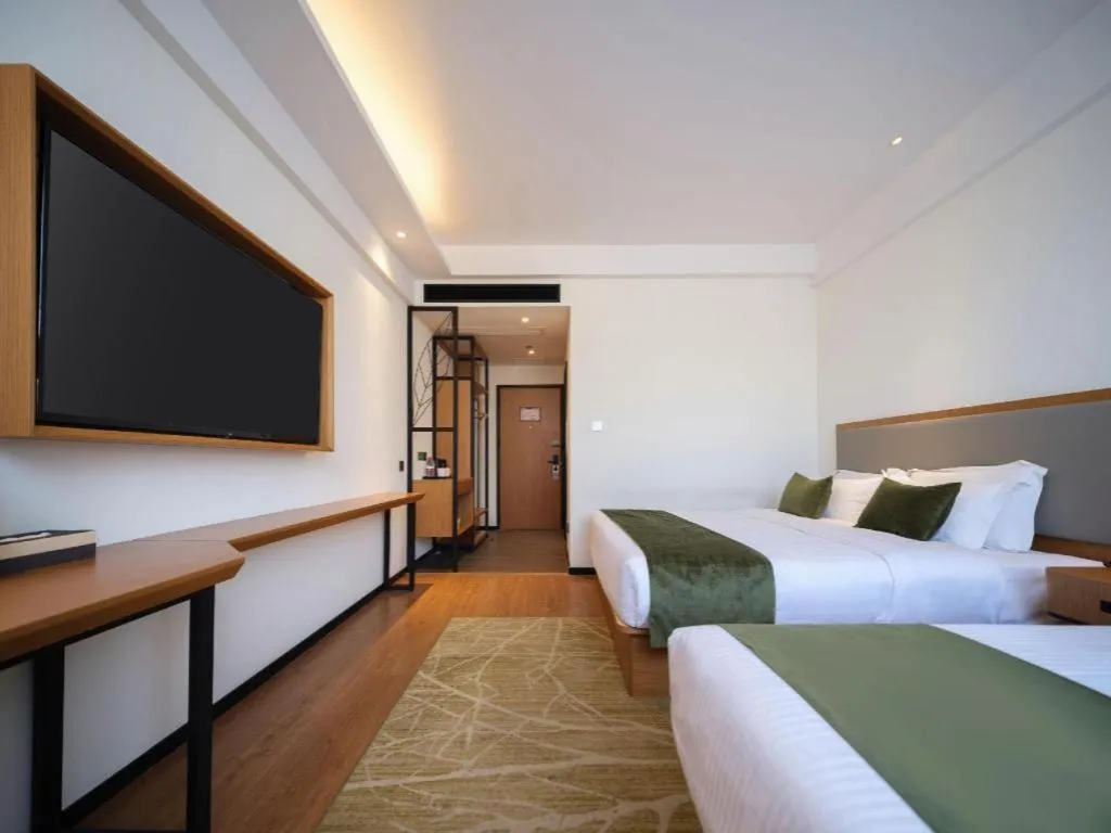 Bed in GreenTree Inn Luoyang Railway Station Wangfujing Wangcheng Park