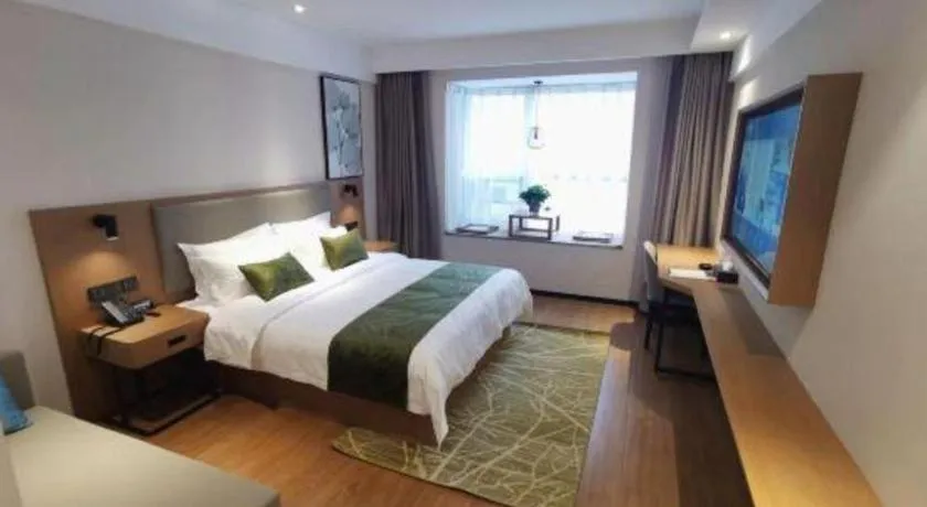 Bed in GreenTree Inn Luoyang Railway Station Wangfujing Wangcheng Park