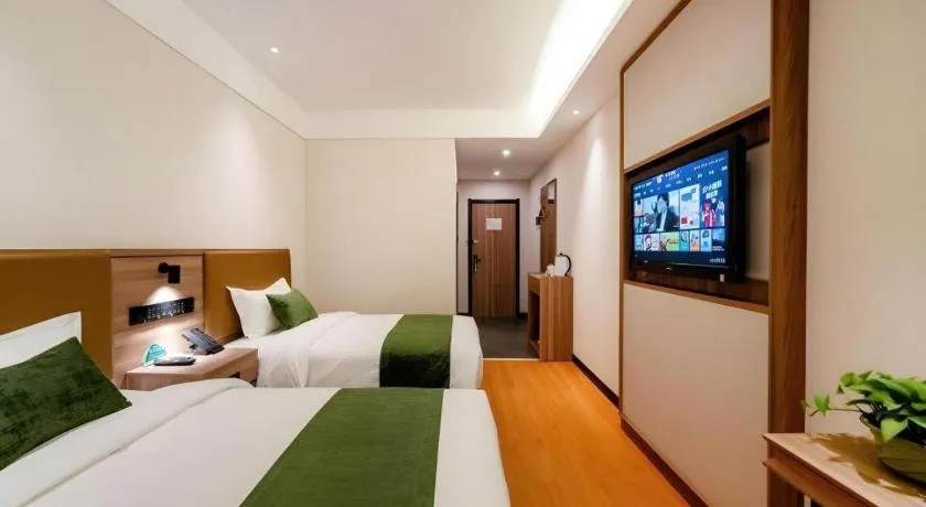 Bed in GreenTree Inn Express Hebei Tangshan Guyan District Xinguang Road