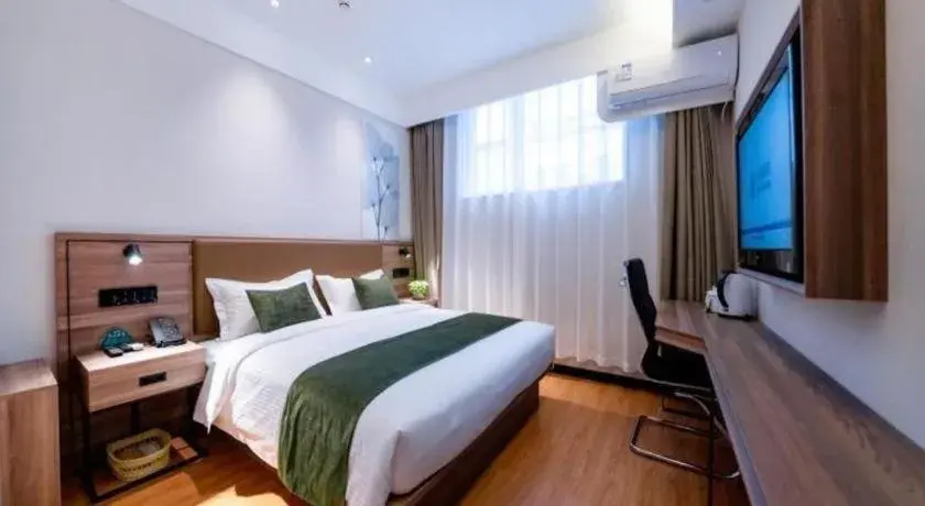 Bed in GreenTree Inn Express Hebei Tangshan Guyan District Xinguang Road Bed in GreenTree Inn Express Hebei Tangshan Guyan District Xinguang Road