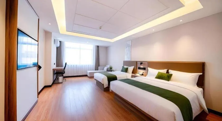 Bed in GreenTree Inn Express Hebei Tangshan Guyan District Xinguang Road