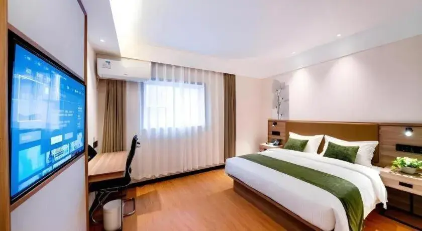 Bed in GreenTree Inn Express Hebei Tangshan Guyan District Xinguang Road Bed in GreenTree Inn Express Hebei Tangshan Guyan District Xinguang Road