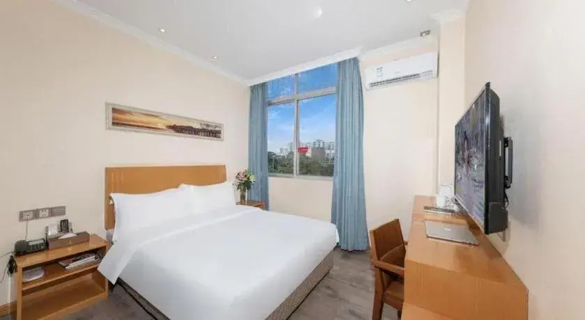 Bed in GreenTree Alliance Hotel Shenzhen Nanshan District Zhongshan Park Tongle Bed in GreenTree Alliance Hotel Shenzhen Nanshan District Zhongshan Park Tongle