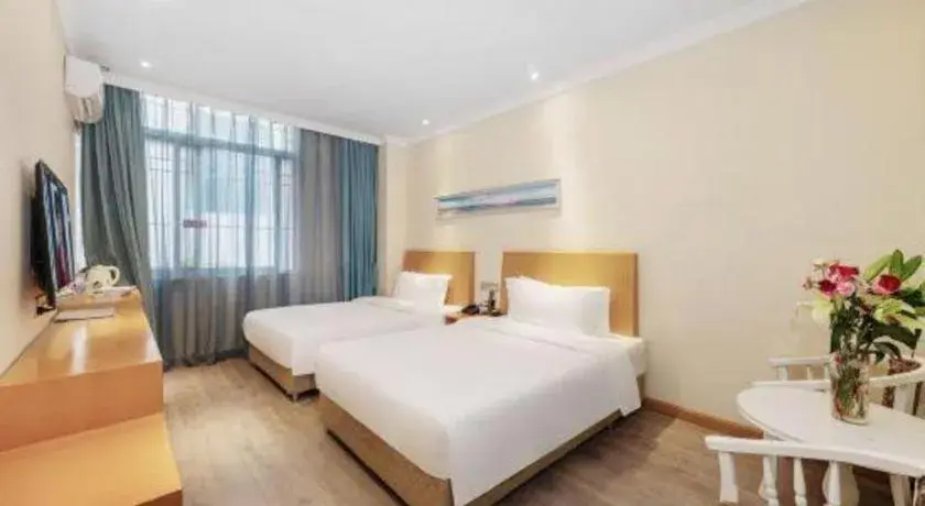 Bed in GreenTree Alliance Hotel Shenzhen Nanshan District Zhongshan Park Tongle Bed in GreenTree Alliance Hotel Shenzhen Nanshan District Zhongshan Park Tongle