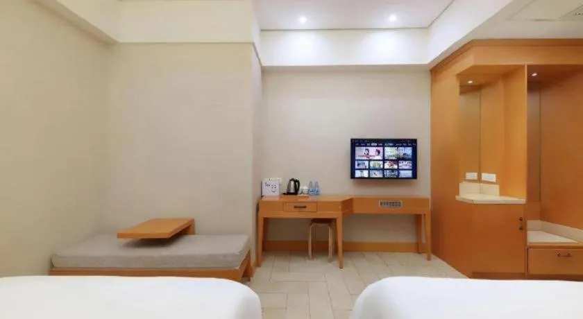 Bed in GreenTree Alliance Hotel Shenzhen Futian District Xiangmi Lake Xiangmei Mountain Metro Station
