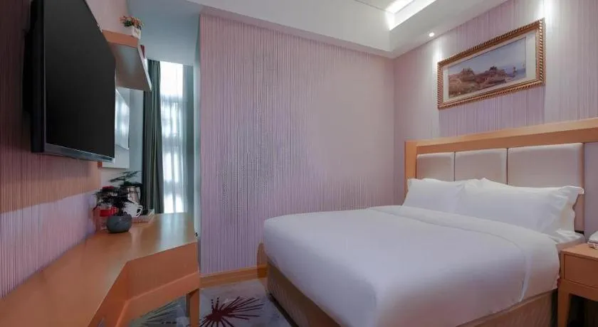 Bed in GreenTree Alliance Hotel Shenzhen Futian District Xiangmi Lake Xiangmei Mountain Metro Station