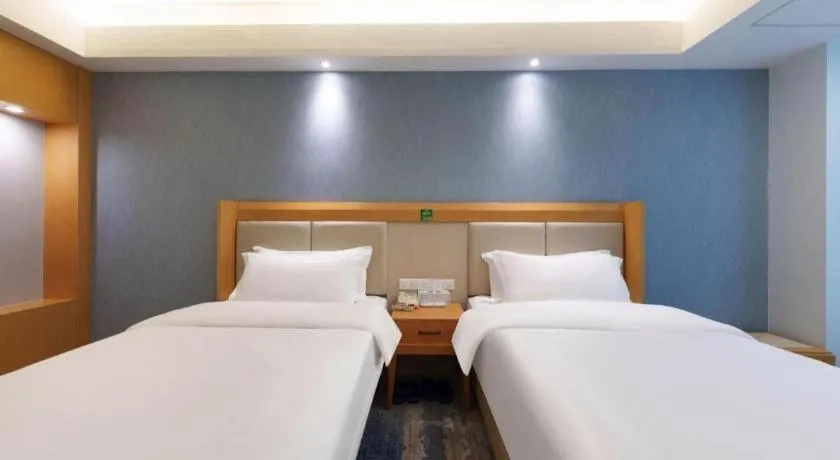 Bed in GreenTree Alliance Hotel Shenzhen Futian District Xiangmi Lake Xiangmei Mountain Metro Station