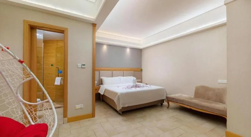 Bed in GreenTree Alliance Hotel Shenzhen Futian District Xiangmi Lake Xiangmei Mountain Metro Station