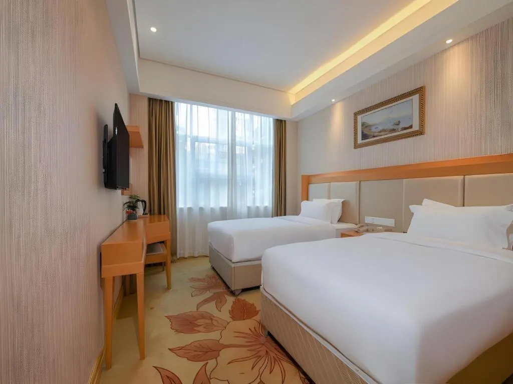 Bed in GreenTree Alliance Hotel Shenzhen Futian District Xiangmi Lake Xiangmei Mountain Metro Station